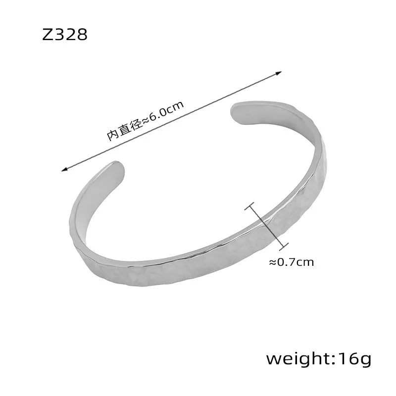 Classic Gold Cuff Bracelet – Gold-Plated Stainless Steel, for Women