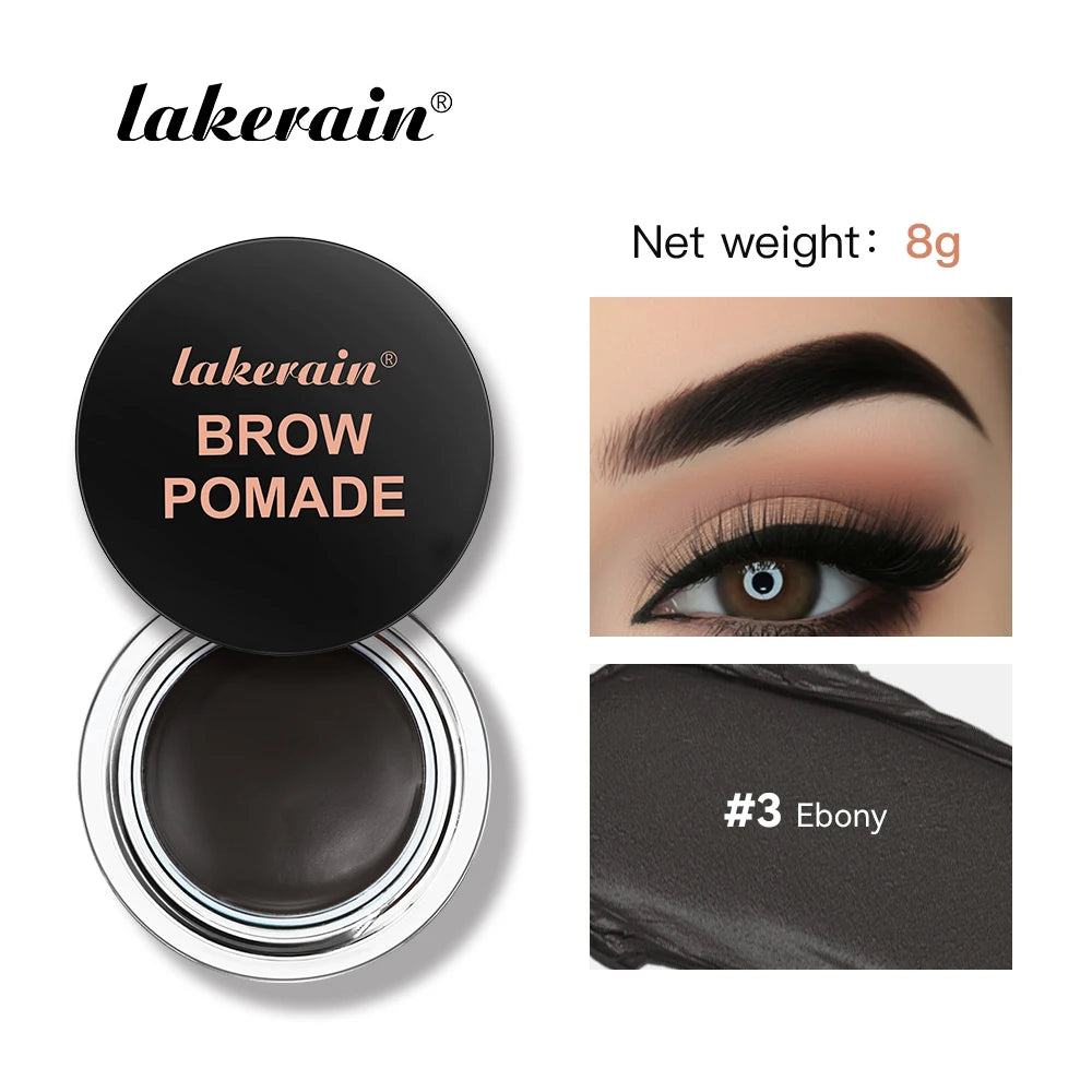 Long-Wear Waterproof Eyebrow Pomade — Smudge-Proof, Natural, 6 Shades