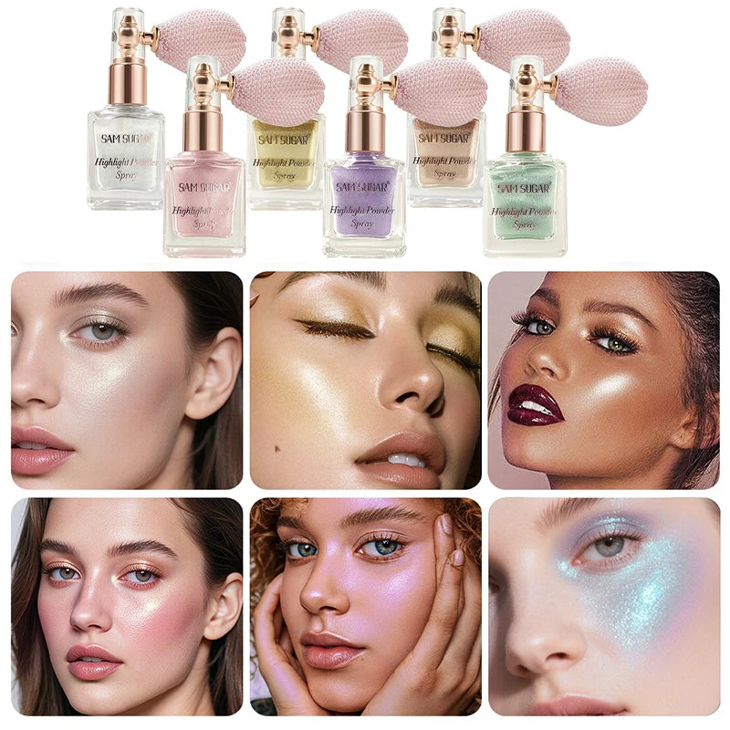 Face & Body Shimmer Spray – Ultra-Fine Illuminating Mist, Contour & Glow, Dewy Finish | 6 Shades