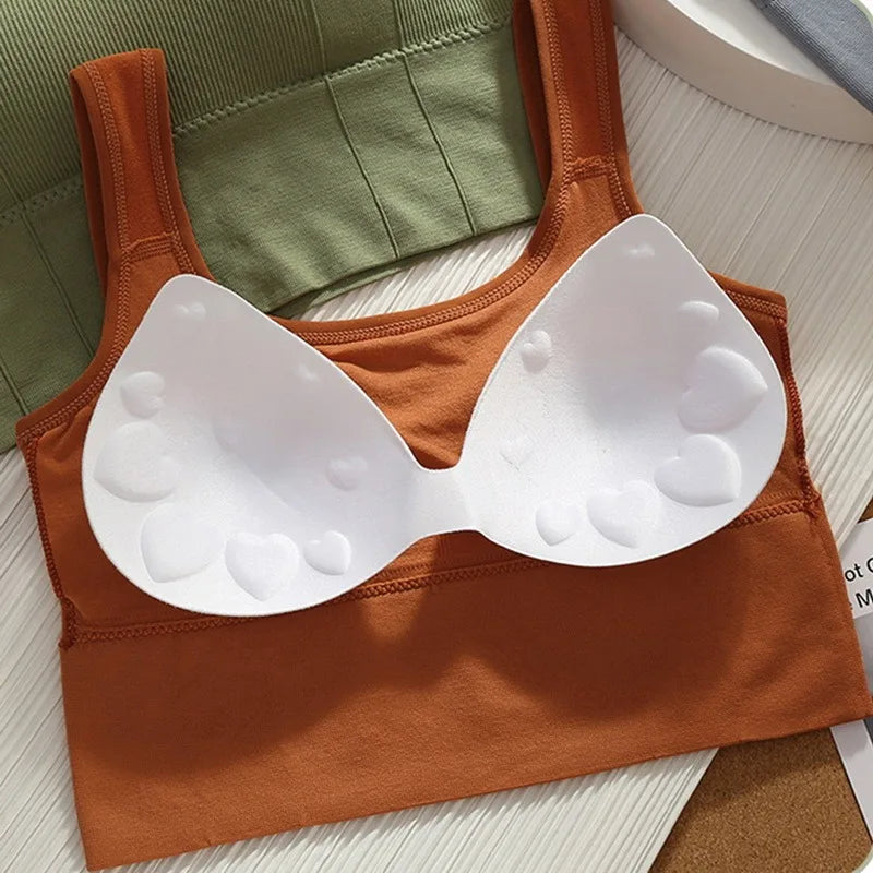 Seamless Women's Sports Bra – Breathable, Shockproof, Push-Up, Yoga & Fitness