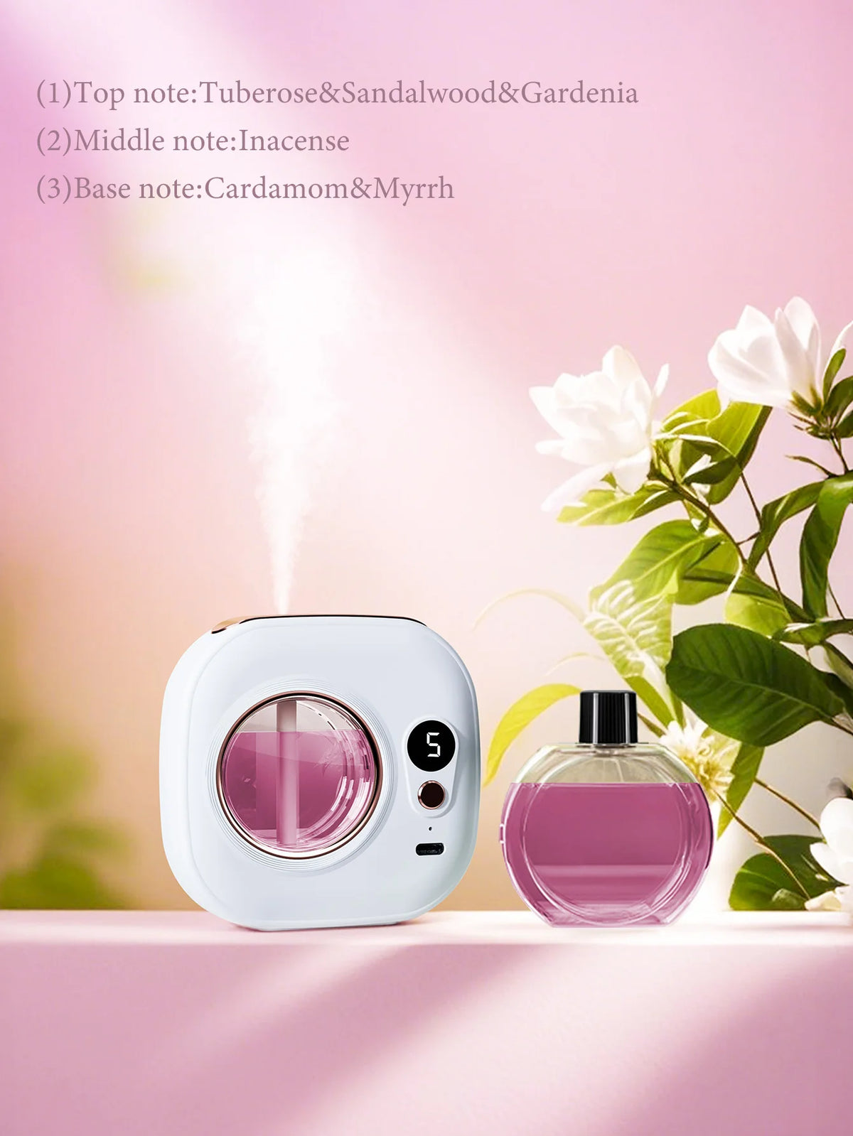 Diffuseur Automatique Rechargeable – Ultrasonique, Minuterie, Aromathérapie