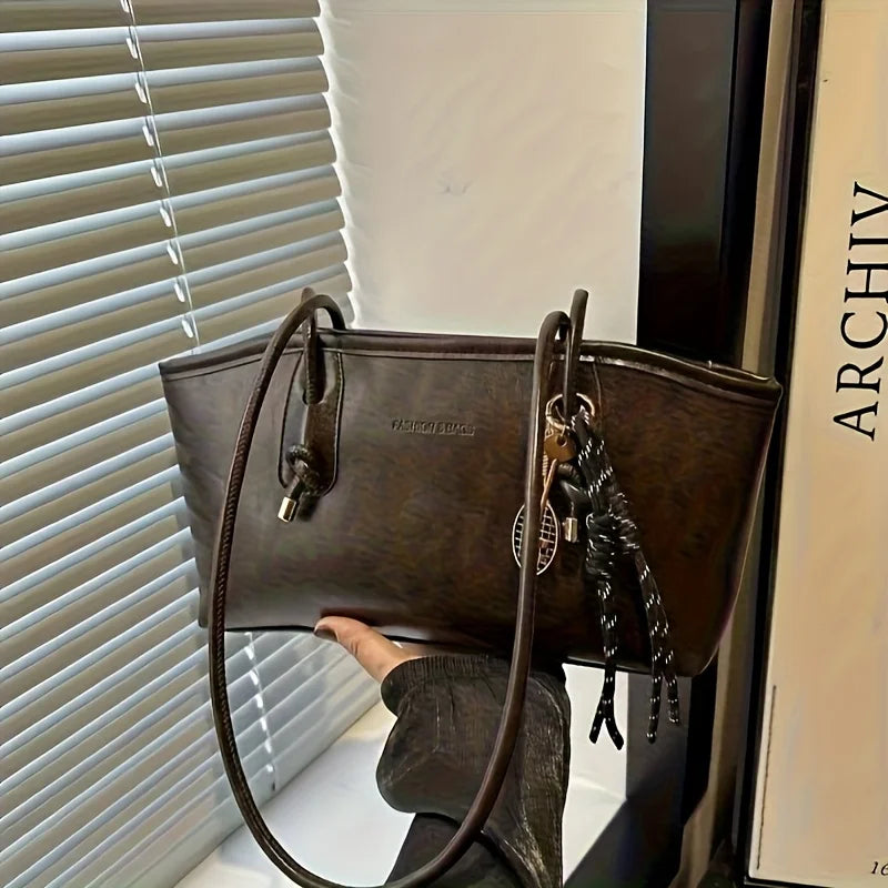 Sac à main chic en cuir pu souple pour femme - Convertible pour travail, voyage et quotidien