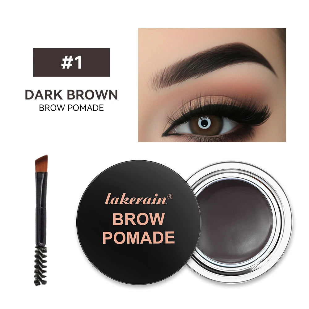 Long-Wear Waterproof Eyebrow Pomade — Smudge-Proof, Natural, 6 Shades