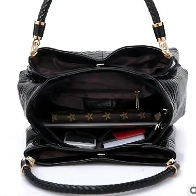 Sac Cabas Grande Capacité pour Femme - Effet Crocodile