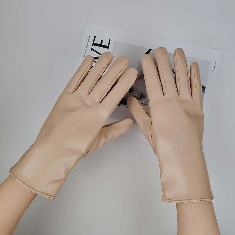 Gants doublés en similicuir