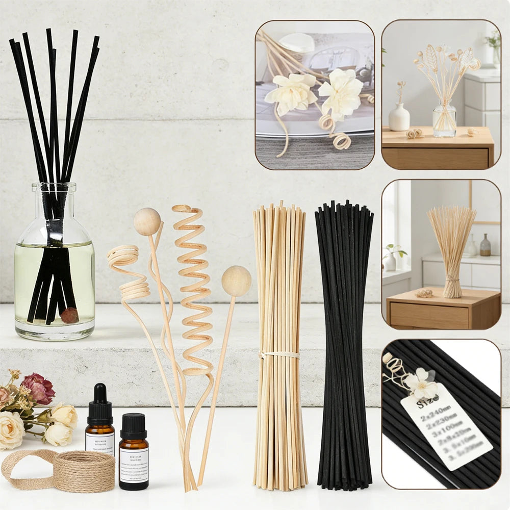 Reed Diffuser Sticks – Natural Rattan, Flameless, DIY Aromatherapy