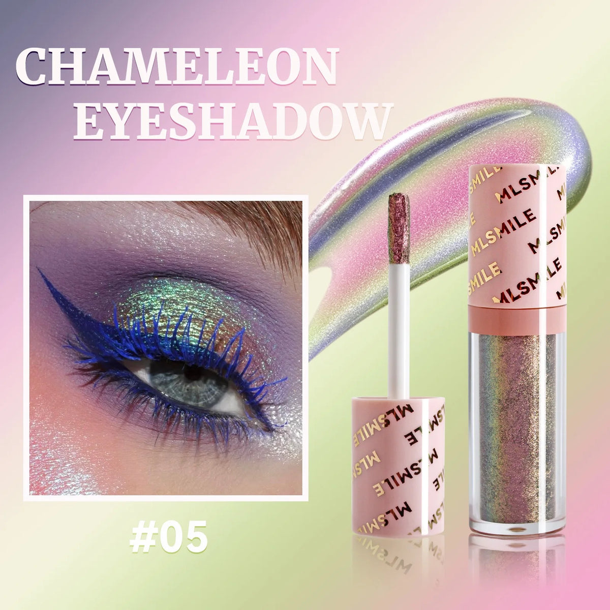 Fard à Paupières Liquide Multichromatique — Shimmer Polarisé, Séchage Rapide, Effet Caméléon