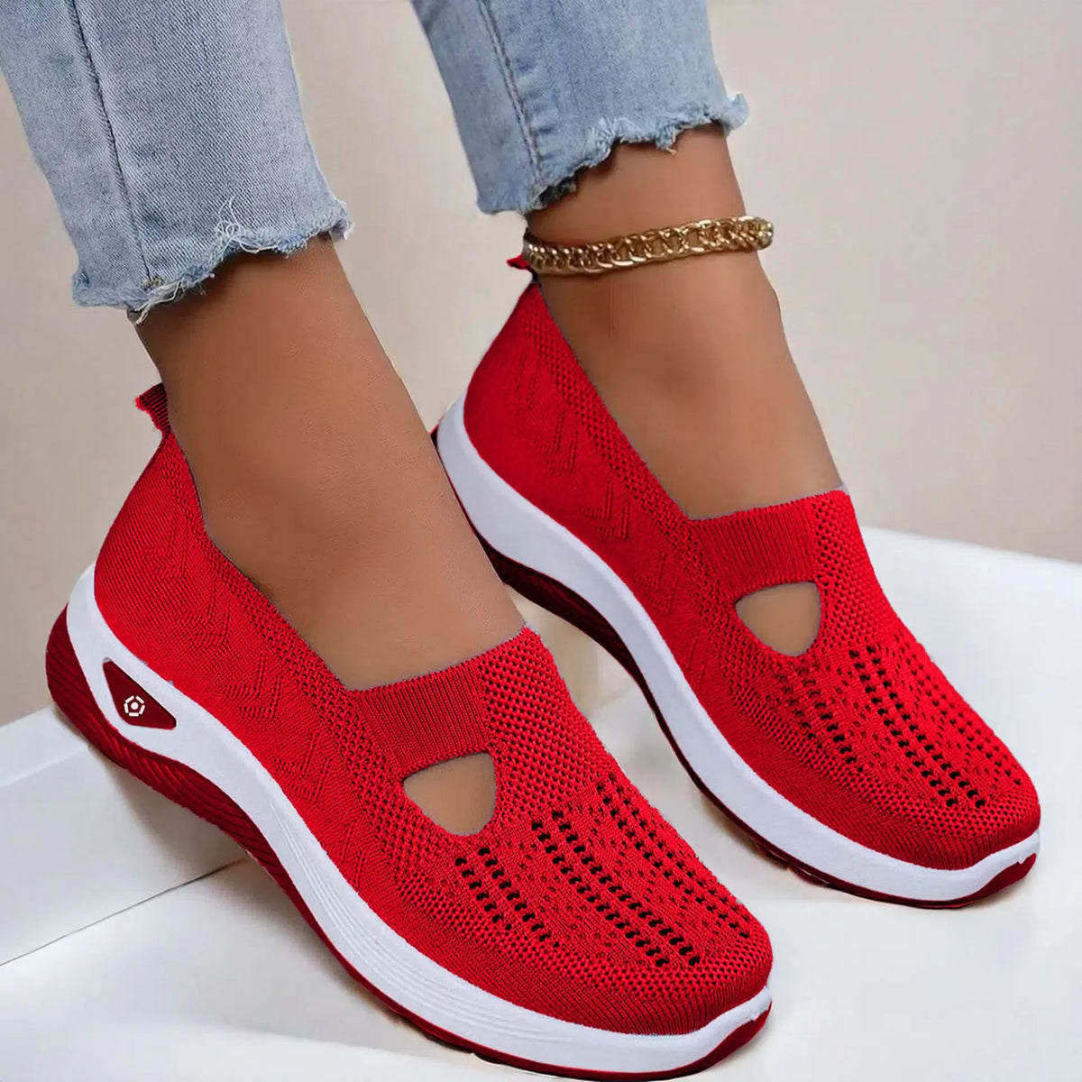 Women's Breathable Mesh Canvas Shoes – Lightweight Slip-On Sneakers, Walking Comfort
