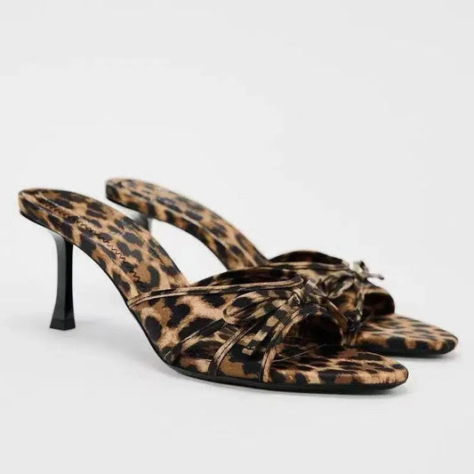 Sandales à Talons Fins avec Nœud Papillon - Été