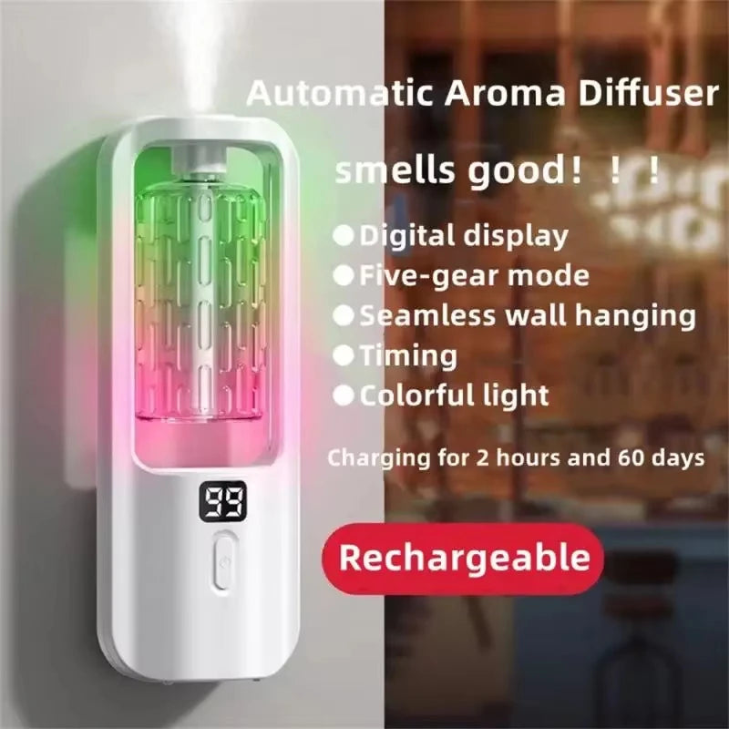 Rechargeable Ultrasonic Aromatherapy Diffuser and Oil – 5 Levels, Ambient Light