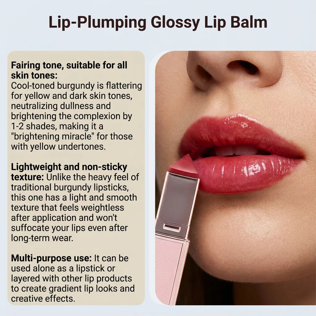Tinted Plumping Lip Gloss – Moisturizing, Anti-Chapping, Smoothes Fine Lines | 7 Shades