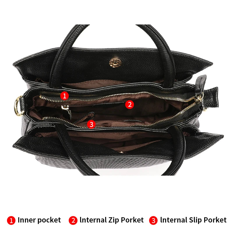 Sac à main en cuir de vache tressé luxueux pour femme - Style casual chic polyvalent