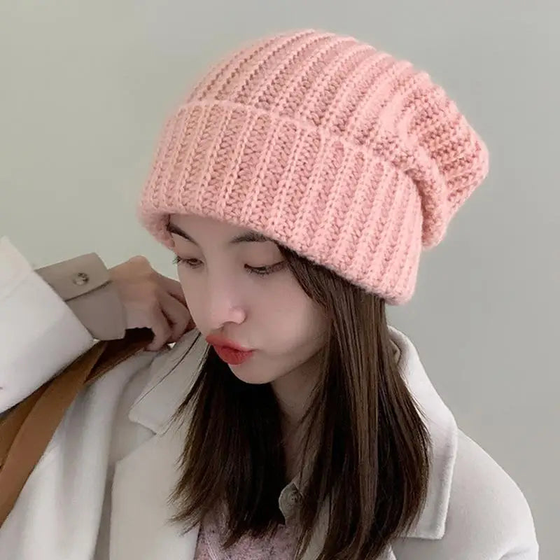 Women's solid knit beanie