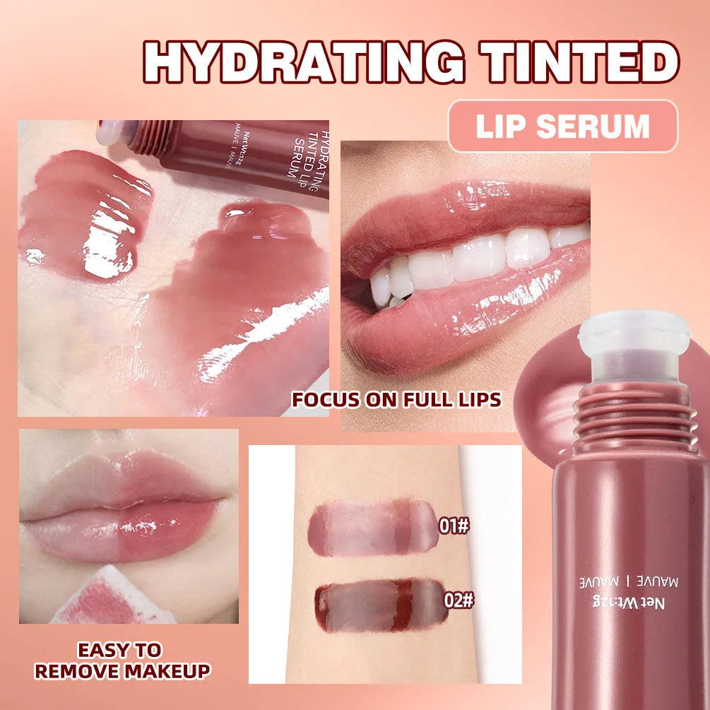 Repulpeur Lèvres Sérum Teinté Crystal Jelly – Hydratant, Volumisant, Fini Miroir Longue Tenue | 6 Teintes