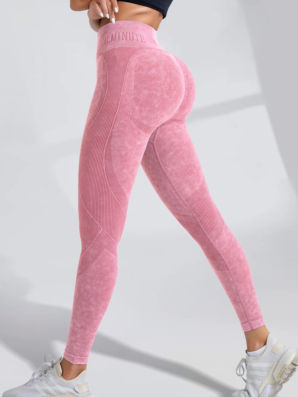 Legging Yoga Femme Taille Haute – Sans Coutures, Gainant, Push-Up Hanches, Séchage Rapide