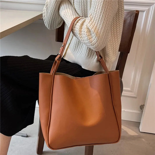 Sac à main en cuir PU pour femme - Grande capacité pour shopping et voyage