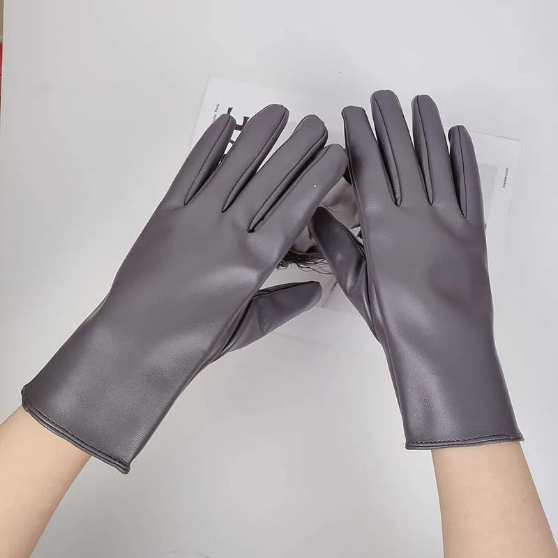 Gants doublés en similicuir