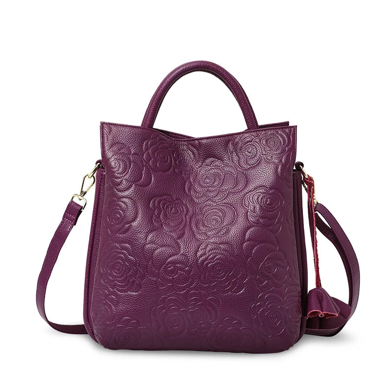 Sac à main en cuir de vache tressé luxueux pour femme - Style casual chic polyvalent