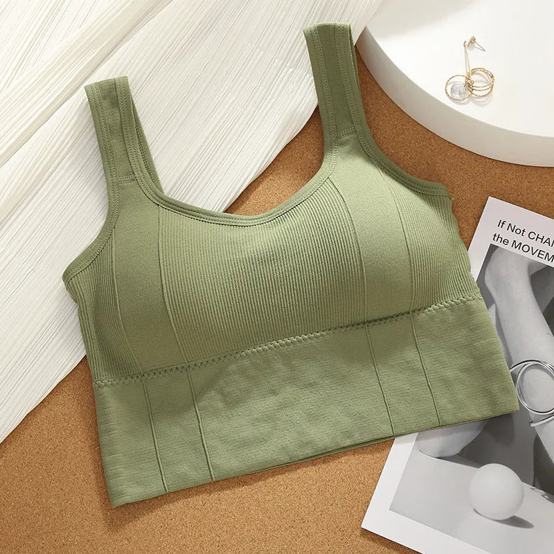 Seamless Women's Sports Bra – Breathable, Shockproof, Push-Up, Yoga & Fitness