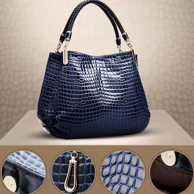 Sac Cabas Grande Capacité pour Femme - Effet Crocodile
