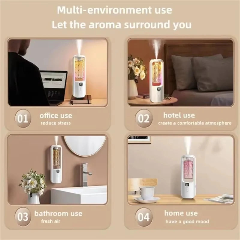 Rechargeable Ultrasonic Aromatherapy Diffuser and Oil – 5 Levels, Ambient Light