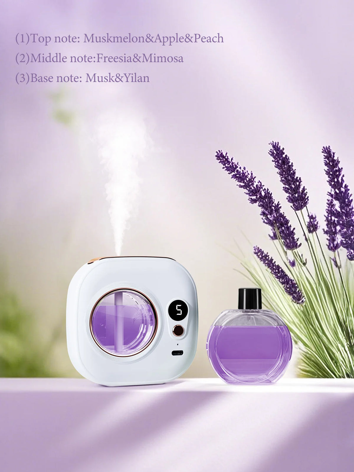 Diffuseur Automatique Rechargeable – Ultrasonique, Minuterie, Aromathérapie