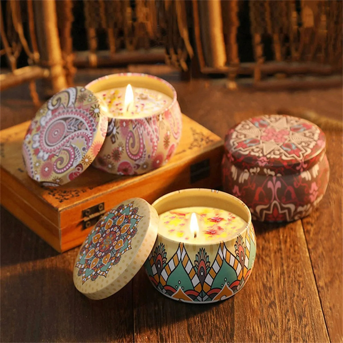 Dried Flower Aromatherapy Candle – Smokeless, Lightly Scented, Sleep Aid