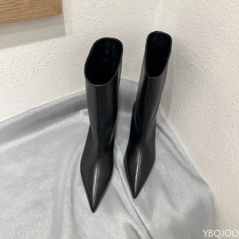 Bottes à Bout Pointu et Petit Talon Fin