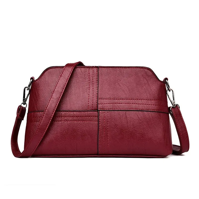 Sac à bandoulière en cuir décontracté - Style rétro vintage pour femme