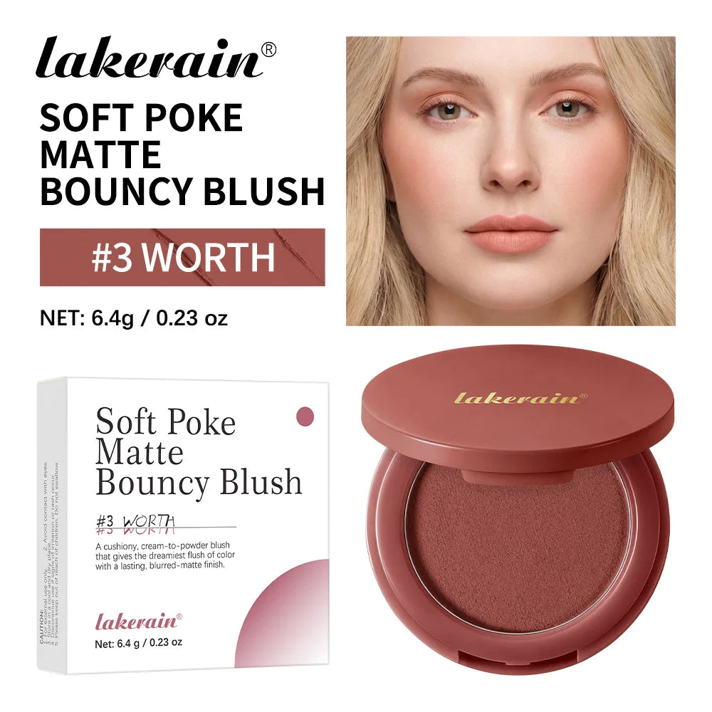 Mattifying Cream-to-Powder Blush – Lightweight Mousse Texture, Natural Finish, Long-Lasting | 7 Shades