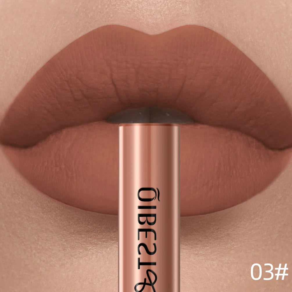 Rouge à Lèvres Liquide Mat Longue Tenue – Velours, Waterproof, 24 Teintes | QiBest