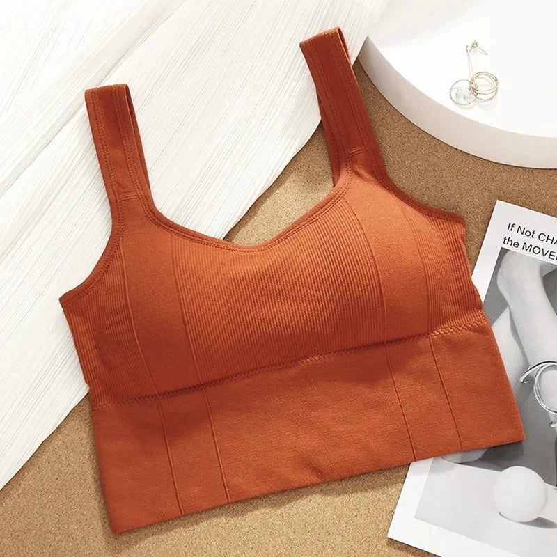 Seamless Women's Sports Bra – Breathable, Shockproof, Push-Up, Yoga & Fitness