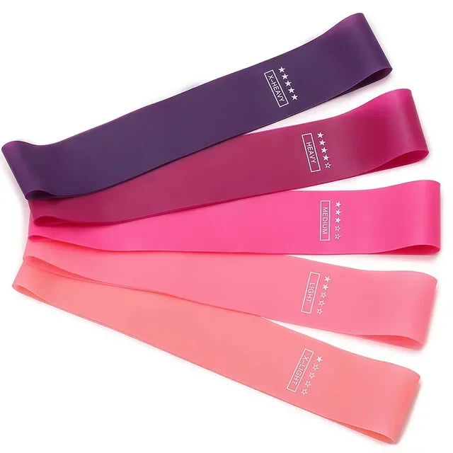 Elastic Resistance Bands – 5 Levels, Fitness, Yoga & Crossfit, Unisex