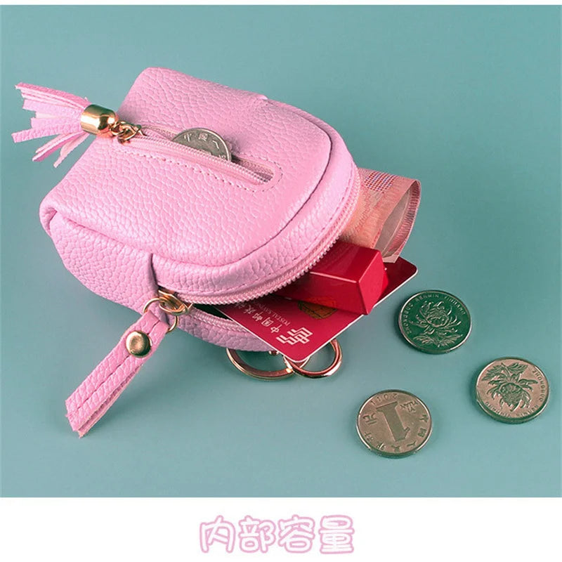 Women's PU Leather Mini Key Pouch – Luxury Key Organizer, Cute Coin Purse