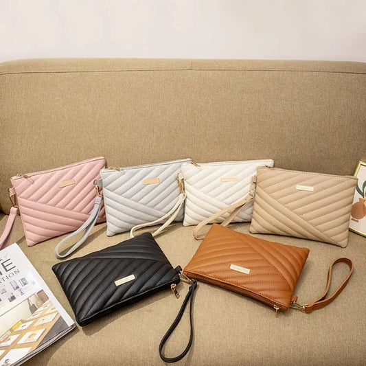 Pochette Enveloppe Femme en Cuir PU – Sac À Main Souple, Shopping et Voyage