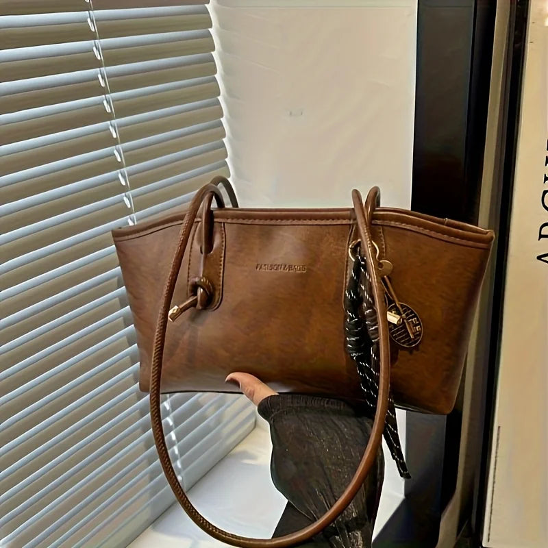 Sac à main chic en cuir pu souple pour femme - Convertible pour travail, voyage et quotidien