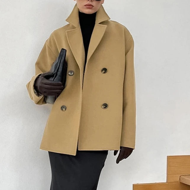 Double-Breasted Oversized Coat