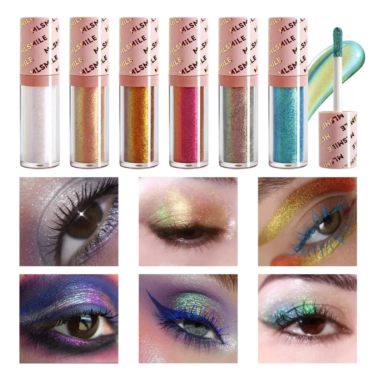 Fard à Paupières Liquide Multichromatique — Shimmer Polarisé, Séchage Rapide, Effet Caméléon
