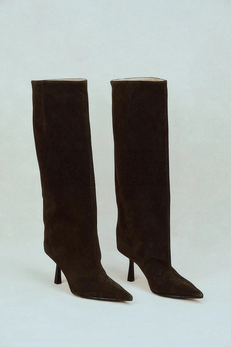 Bottes Hautes à Bout Pointu et Talon Fin