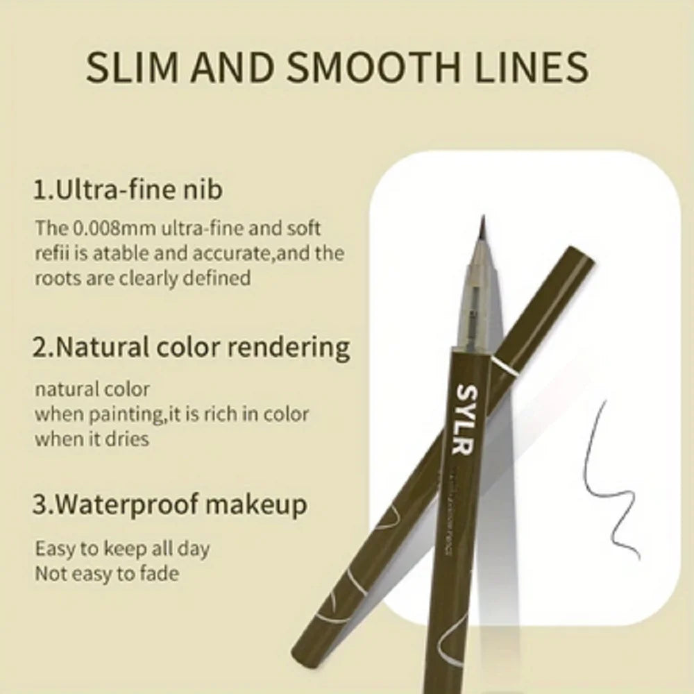 Stylo Sourcils Ultra-Fin 0,008 mm — Waterproof, Longue Tenue & Anti-Bavure