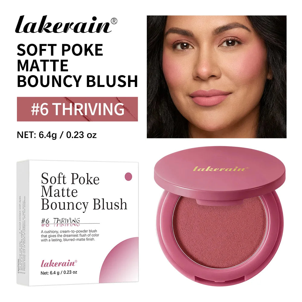 Mattifying Cream-to-Powder Blush – Lightweight Mousse Texture, Natural Finish, Long-Lasting | 7 Shades