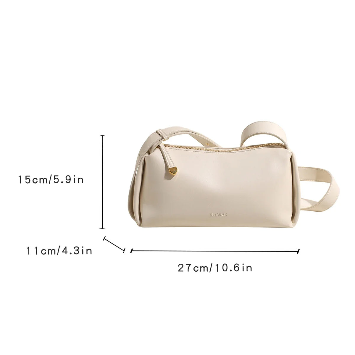 Sac à bandoulière luxe en cuir pu souple pour femme - Sac seau casual avec bretelles ajustables