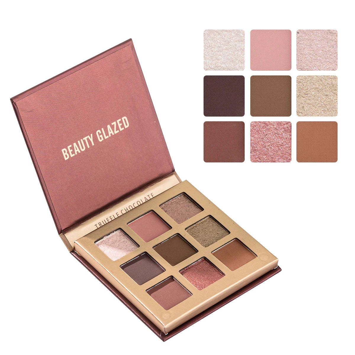 Palette Fard à Paupières 9 Teintes — Shimmer & Glitter Longue Tenue, Waterproof