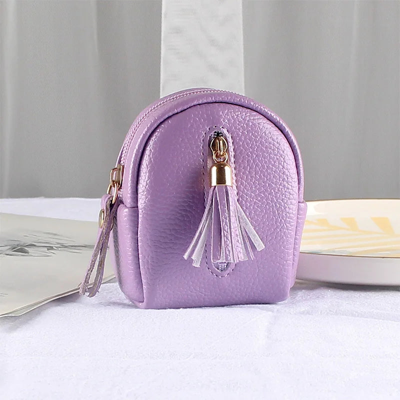 Women's PU Leather Mini Key Pouch – Luxury Key Organizer, Cute Coin Purse