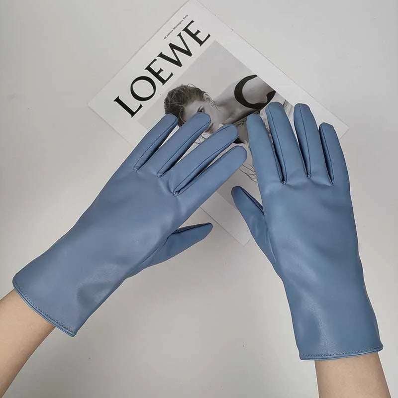 Gants doublés en similicuir