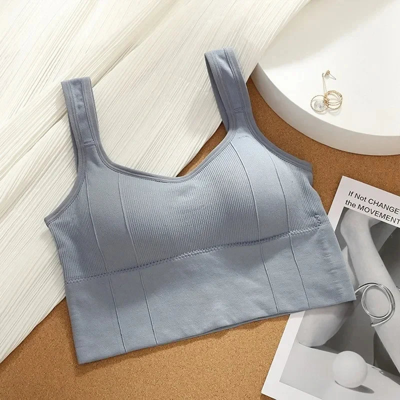 Seamless Women's Sports Bra – Breathable, Shockproof, Push-Up, Yoga & Fitness