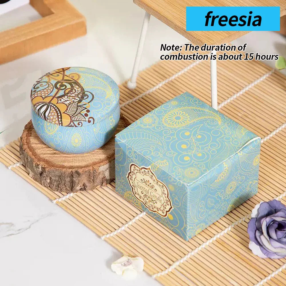 Bougie Aromathérapie Fleurs Séchées – Sans Fumée, Cire de Soja, Cadeau Bain & Yoga