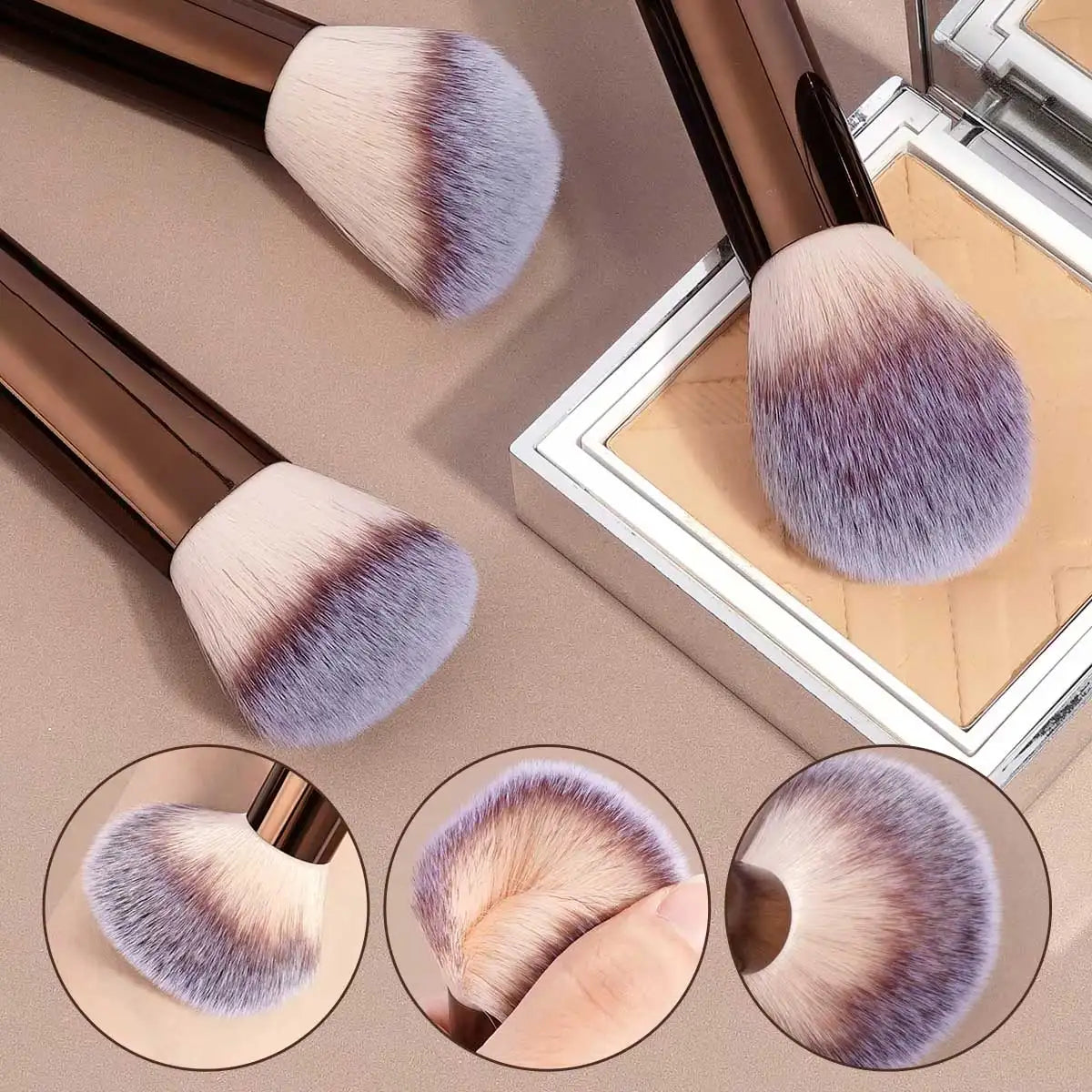 Set of 13 Professional Makeup Brushes – Foundation, Powder, Eyeshadow, Blush, Kabuki