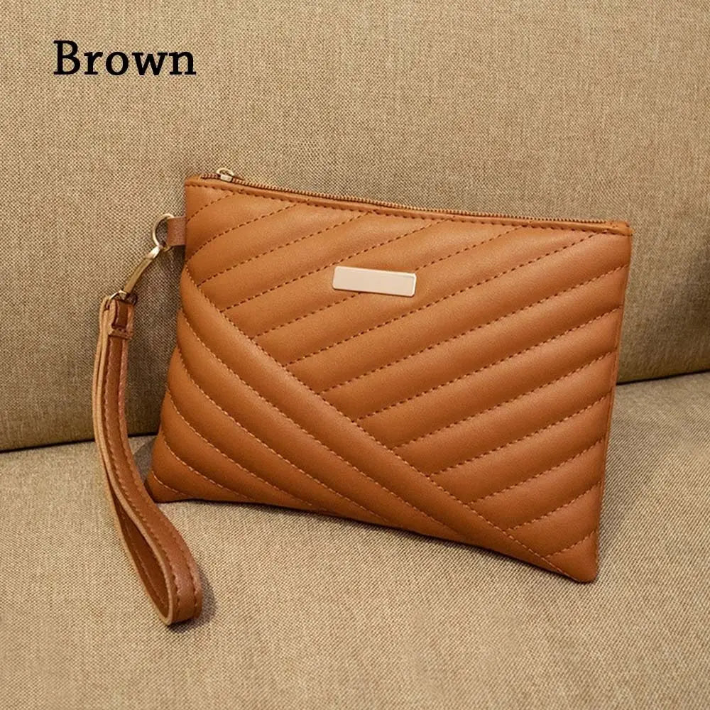 Pochette Enveloppe Femme en Cuir PU – Sac À Main Souple, Shopping et Voyage
