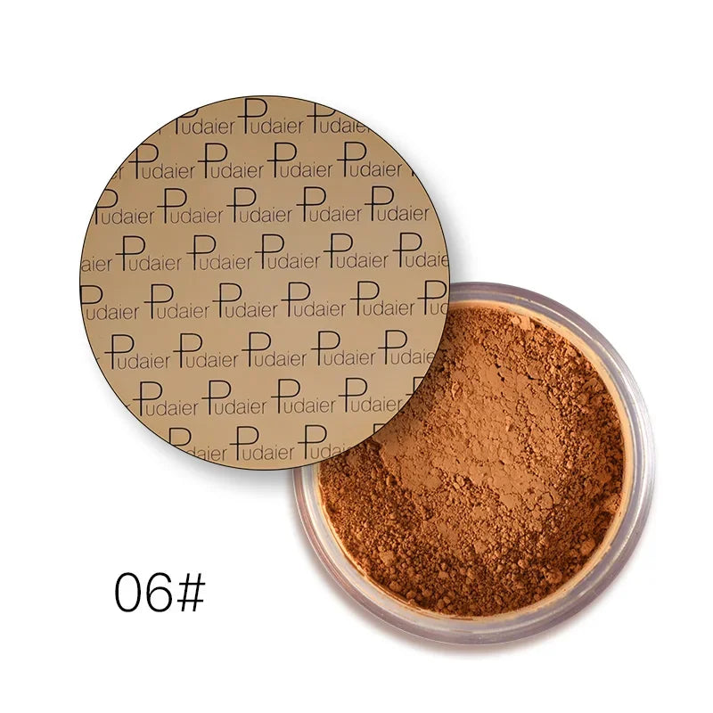 Mineral Loose Setting Powder – Matte Finish, Sebum Control, Waterproof, Dark Skin Tones, 8 Shades